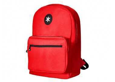 Cartera antartik mochila con asa y bolsillo frontal concremallera color rojo 320x140x430 mm