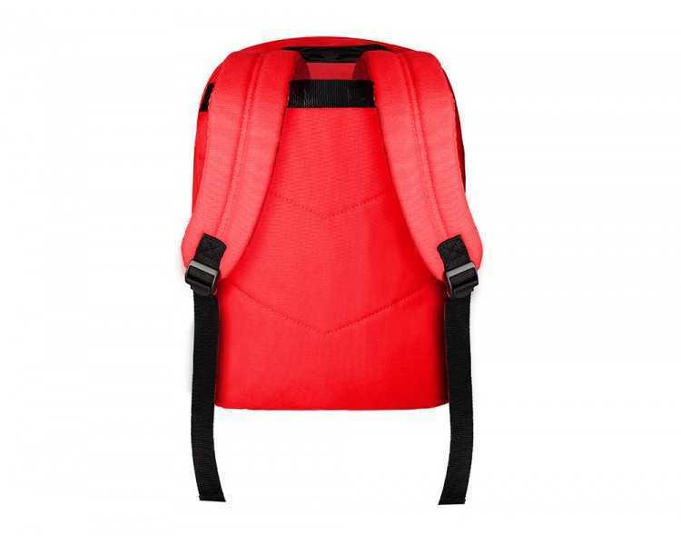 Cartera antartik mochila con asa y bolsillo frontal concremallera color rojo 320x140x430 mm