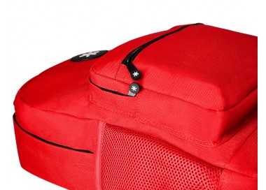 Cartera antartik mochila con asa y bolsillo frontal concremallera color rojo 320x140x430 mm