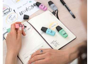 Rotulador stabilo boss mini pastel love estuche de 3 unidades pizca de menta/rubor rosa/toque de turquesa