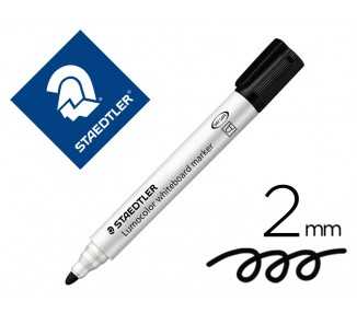 Rotulador staedtler lumocolor 351 para pizarra blanca punta redonda 2 mm recargable color negro