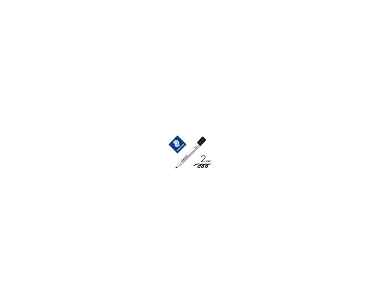 Rotulador staedtler lumocolor 351 para pizarra blanca punta redonda 2 mm recargable color negro