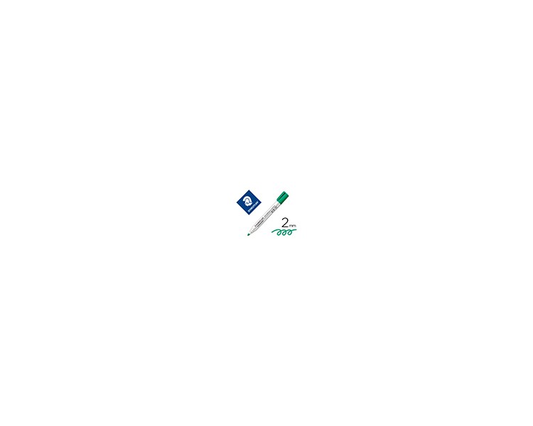 Rotulador staedtler lumocolor 351 para pizarra blanca punta redonda 2 mm recargable color verde claro