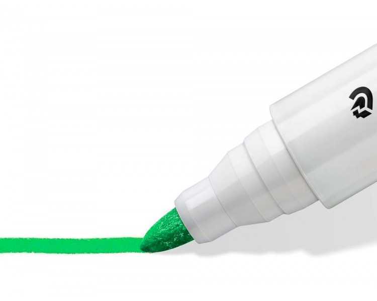 Rotulador staedtler lumocolor 351 para pizarra blanca punta redonda 2 mm recargable color verde claro