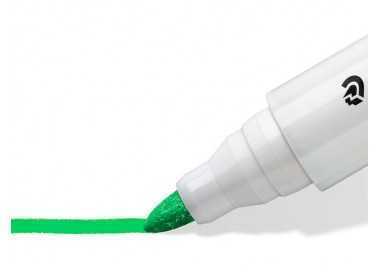 Rotulador staedtler lumocolor 351 para pizarra blanca punta redonda 2 mm recargable color verde claro