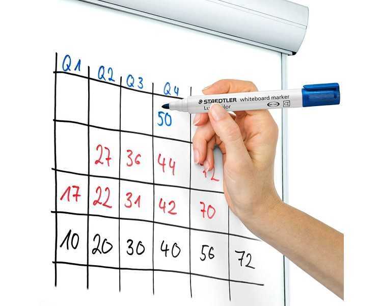 Rotulador staedtler lumocolor 351 para pizarra blanca punta redonda 2 mm recargable color azul