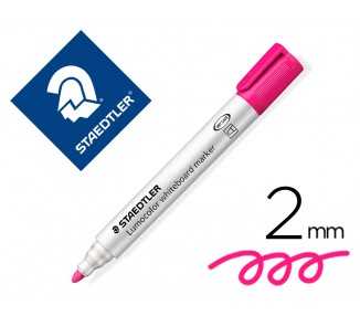 Rotulador staedtler lumocolor 351 para pizarra blanca punta redonda 2 mm recargable color rosa