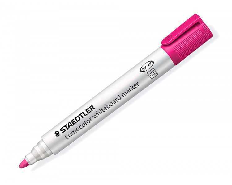 Rotulador staedtler lumocolor 351 para pizarra blanca punta redonda 2 mm recargable color rosa