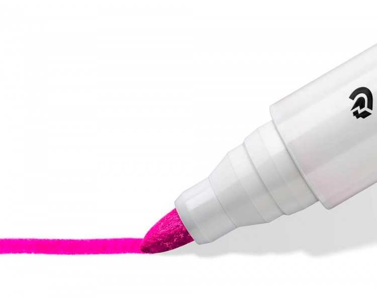 Rotulador staedtler lumocolor 351 para pizarra blanca punta redonda 2 mm recargable color rosa