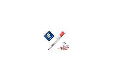 Rotulador staedtler lumocolor 351 para pizarra blanca punta redonda 2 mm recargable color rojo