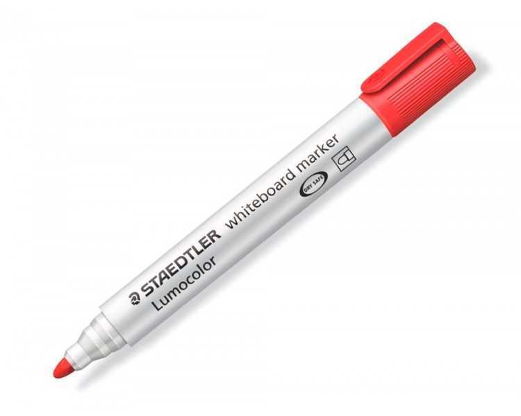 Rotulador staedtler lumocolor 351 para pizarra blanca punta redonda 2 mm recargable color rojo