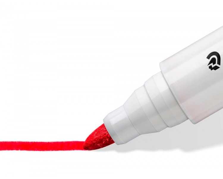 Rotulador staedtler lumocolor 351 para pizarra blanca punta redonda 2 mm recargable color rojo