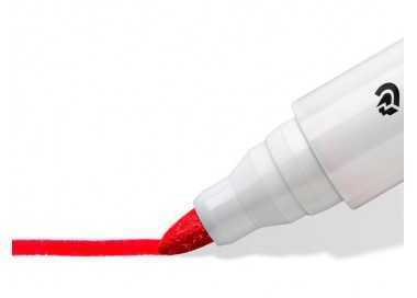 Rotulador staedtler lumocolor 351 para pizarra blanca punta redonda 2 mm recargable color rojo