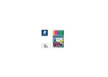 Rotulador staedtler lumocolor retroproyeccion punta de fibra 318 estuche de 8 unidades colores surtidos Rotulador staedtler lumocolor retroproyeccion punta de fibra 318 estuche de 8 unidades colores surtidos