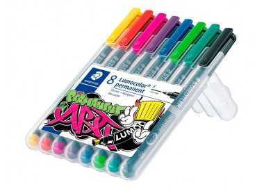 Rotulador staedtler lumocolor retroproyeccion punta de fibra 318 estuche de 8 unidades colores surtidos Rotulador staedtler lumocolor retroproyeccion punta de fibra 318 estuche de 8 unidades colores surtidos