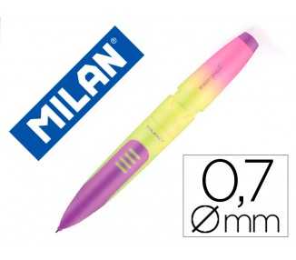 Portaminas milan compact sunset 0,7 mm con goma de borrar colores surtidos