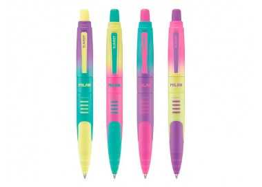 Boligrafo milan compact sunset retractil tinta azul punta 1 mm colores surtidos Boligrafo milan compact sunset retractil tinta azul punta 1 mm colores surtidos