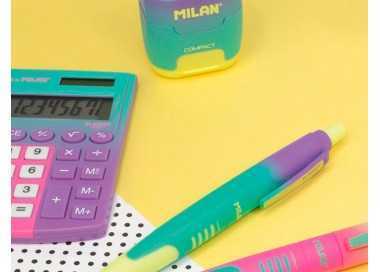 Boligrafo milan compact sunset retractil tinta azul punta 1 mm colores surtidos Boligrafo milan compact sunset retractil tinta azul punta 1 mm colores surtidos