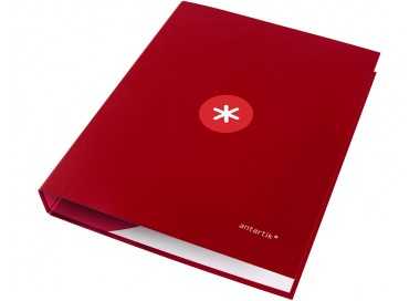 Carpeta antartik a4 forrada 4 anillas 25 mm redondas color frambuesa