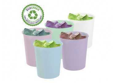 Papelera plastico archivo 2000 ecogreen 100% reciclada 18 litros color blanco pastel Papelera plastico archivo 2000 ecogreen 100% reciclada 18 litros color blanco pastel