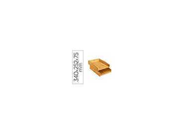 Bandeja sobremesa cep silva bambu lote de 2 unidades 340x252x75 mm