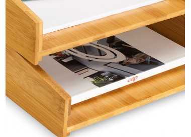 Bandeja sobremesa cep silva bambu lote de 2 unidades 340x252x75 mm