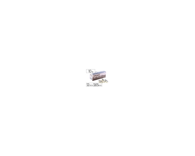 Cinta dymo aluminio con adhesivo 12mm x 3,65mt para rotuladora industrial m1011 caja de 100 unidades