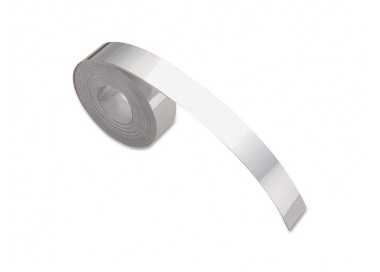 Cinta dymo aluminio con adhesivo 12mm x 3,65mt para rotuladora industrial m1011 caja de 100 unidades