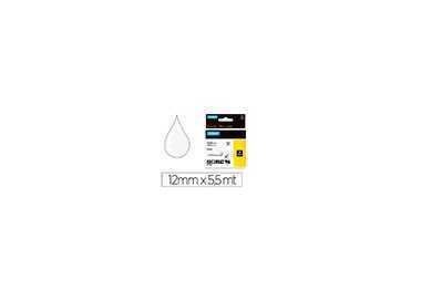 Cinta dymo vinilo blanco 12mm x 5,5mt para etiquetadora rhino