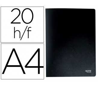 Carpeta leitz recycle escaparate din a4 20 fundas polipropileno negro