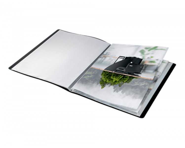 Carpeta leitz recycle escaparate din a4 20 fundas polipropileno negro