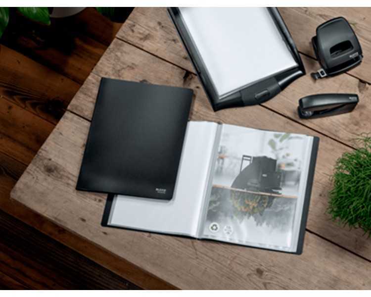 Carpeta leitz recycle escaparate din a4 20 fundas polipropileno negro