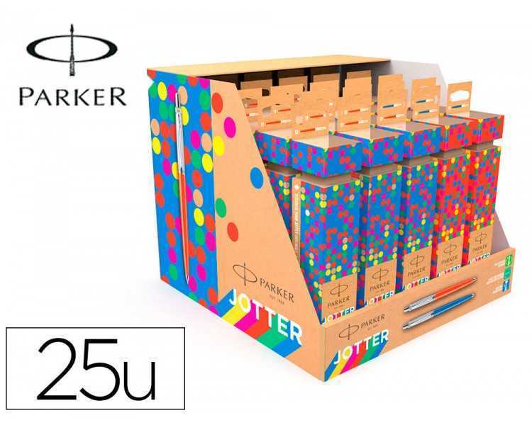Boligrafo parker jotter originals cracker expositor de 25 unidades surtidas
