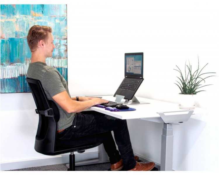 Soporte fellowes hylyft para portatil plegable aluminio ajustable 6 alturas