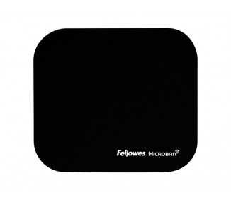Alfombrilla para raton fellowes con proteccion microban color negro 226x192x3 mm