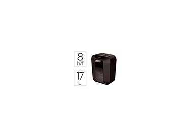 Destructora de documentos fellowes lx-41 capacidad 8h seguridad p4 destruye grapas clips y tarjeta papelera 17 l
