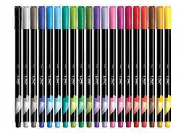 Rotulador bic intensity fine punta de fibra 0,4 mm expositor 192 unidades colores surtidos 160x130x345 mm