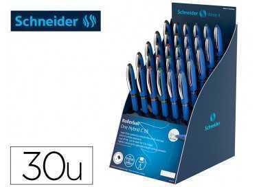 Roller schneider one hybrid punta conica 0,5 mm expositor de 30 unidades colores surtidos 168x315x218 mm