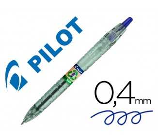 Boligrafo pilot ecoball plastico reciclado tinta aceite punta de bola 1 mm color azul