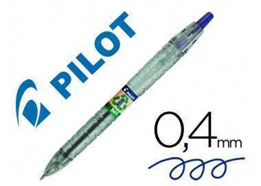 Boligrafo pilot ecoball plastico reciclado tinta aceite punta de bola 1 mm color azul