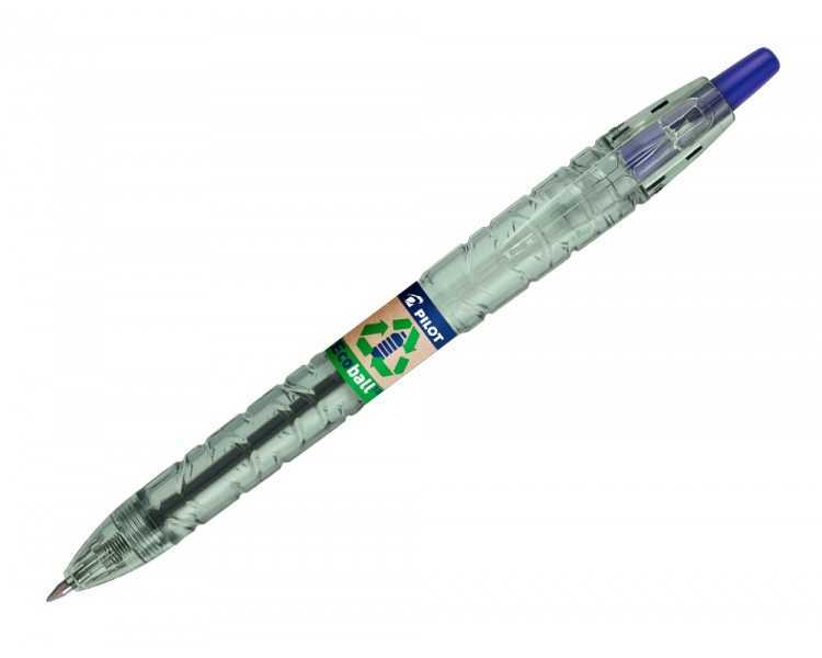 Boligrafo pilot ecoball plastico reciclado tinta aceite punta de bola 1 mm color azul