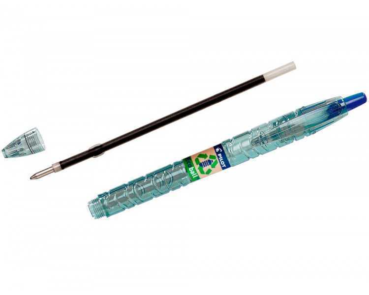 Boligrafo pilot ecoball plastico reciclado tinta aceite punta de bola 1 mm color azul