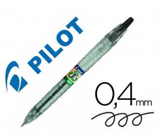 Boligrafo pilot ecoball plastico reciclado tinta aceite punta de bola 1 mm color negro