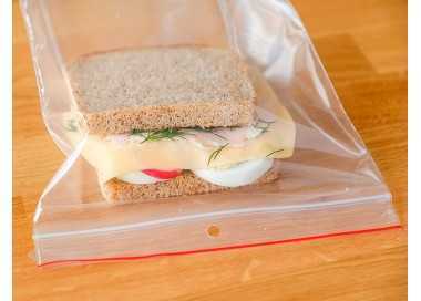Bolsa plastico autocierre q-connect 80x120 mm paquete de 100 unidades