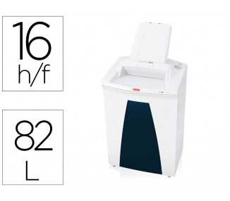 Destructora de documentos hsm securio af500 capacidad corte 16 hojas en particulas destruye grapas clips cd y