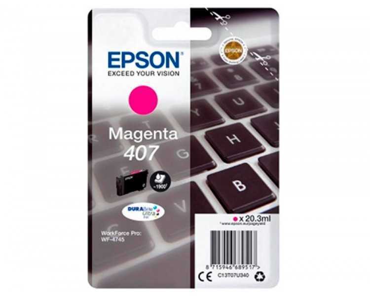 Ink-jet epson 407l clavier wf-4745 series magenta 1900 paginas