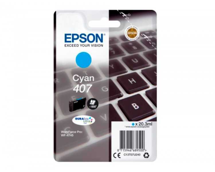 Ink-jet epson 407l clavier wf-4745 series cian 1900 paginas