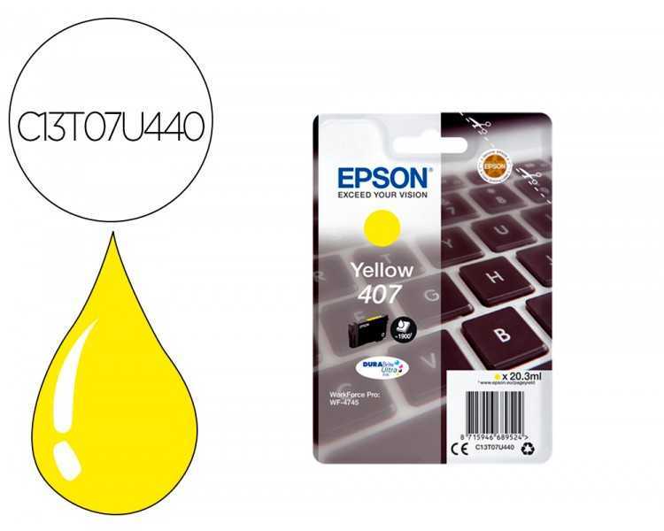 Ink-jet epson 407l clavier wf-4745 series amarillo 1900 paginas