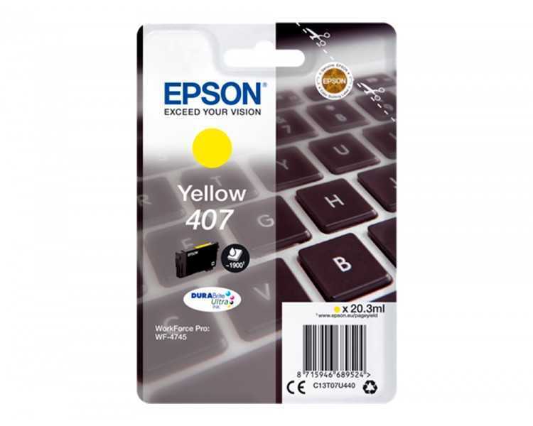 Ink-jet epson 407l clavier wf-4745 series amarillo 1900 paginas