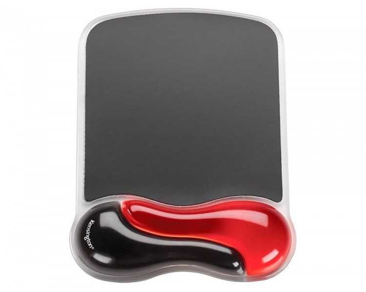 Alfombrilla para raton kensington duo gel con reposamuñecas color negro/rojo 240x182x25 mm